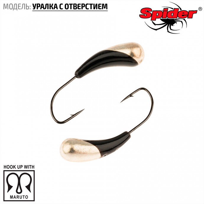 Мормышка W Spider Уралка с отверст. 4,0 мм 0,98 гр. 163 гальваника с покраской